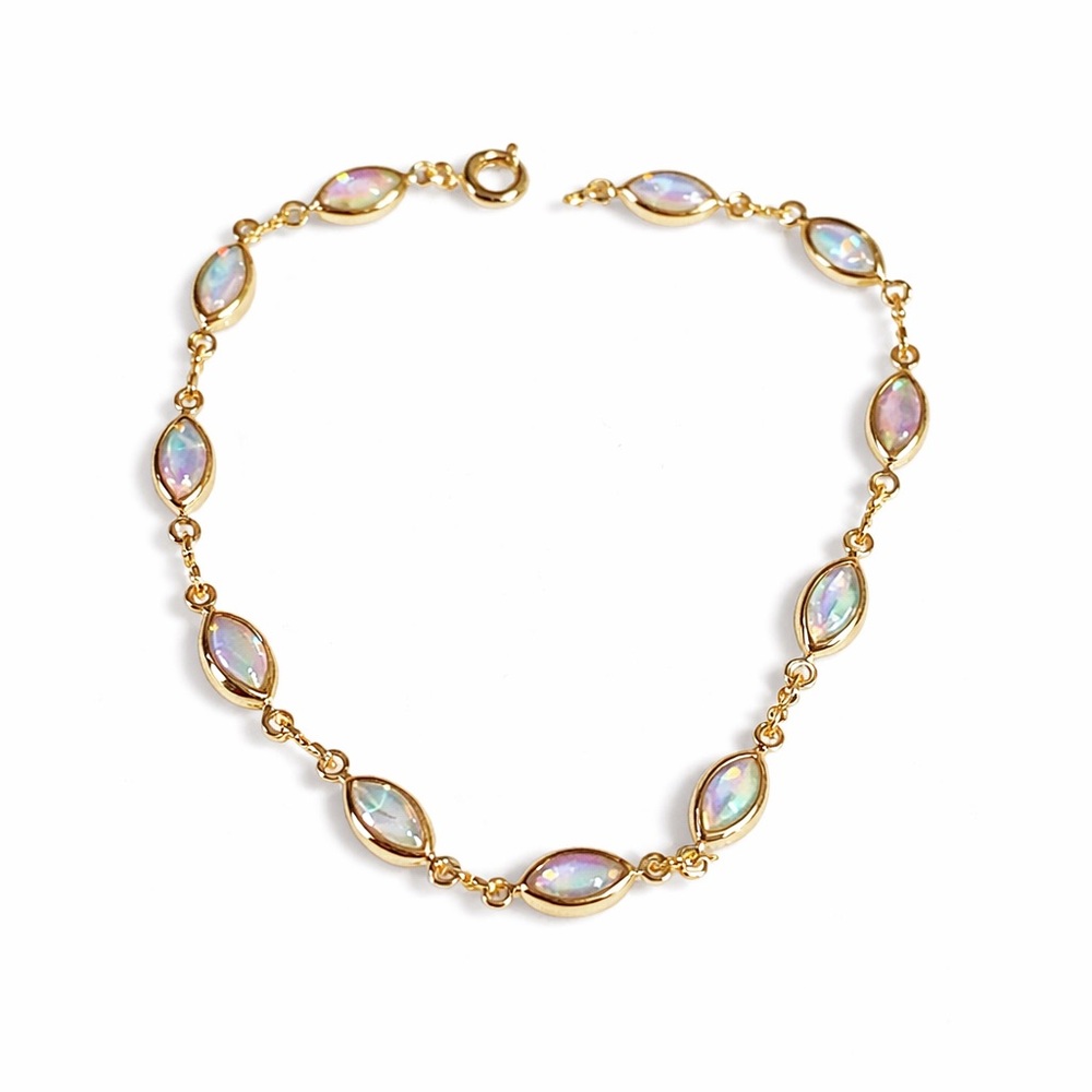 Dainty ab Crystal bracelet